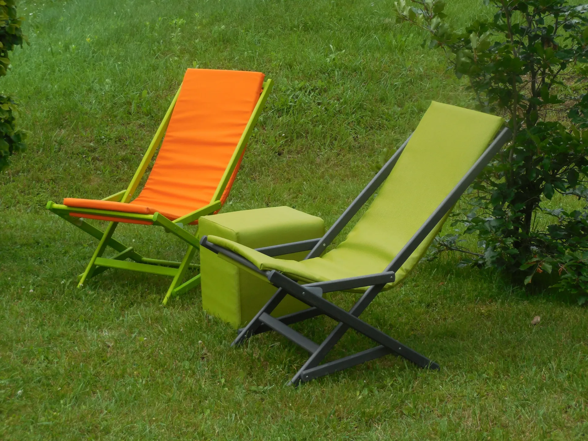Dondolina Textilene (F3 – natural varnished, 108 - bianco)