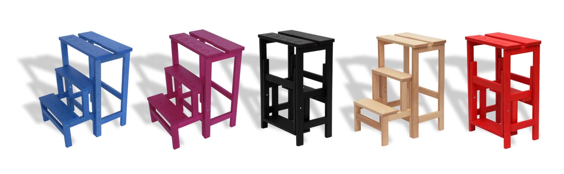 Sgabello Scala massello faggio Happy - diversi colori Del Fabbro Home and  Work miglior prezzo su Arredocasastore.